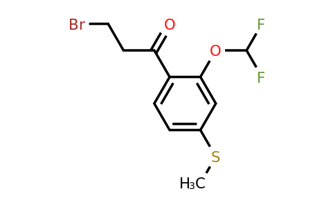 1805865-77-3 | 3-Bromo-1-(2-(difluoromethoxy)-4-(methylthio)phenyl)propan-1-one