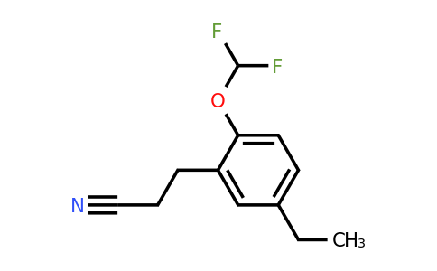 1805866-44-7 | 2-(Difluoromethoxy)-5-ethylphenylpropanenitrile