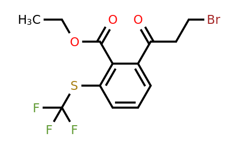 1805866-86-7 | Ethyl 2-(3-bromopropanoyl)-6-(trifluoromethylthio)benzoate
