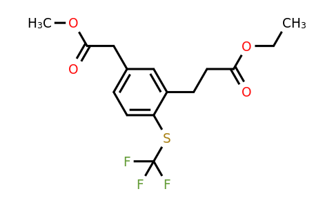 1805866-94-7 | Methyl 3-(3-ethoxy-3-oxopropyl)-4-(trifluoromethylthio)phenylacetate