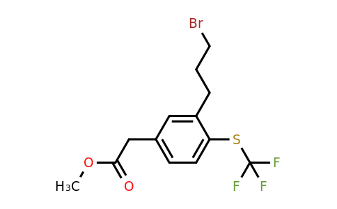 1805866-97-0 | Methyl 3-(3-bromopropyl)-4-(trifluoromethylthio)phenylacetate