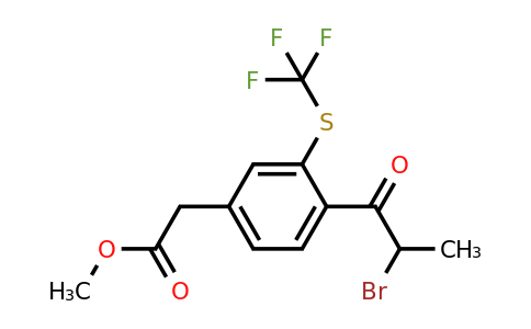 1805867-00-8 | Methyl 4-(2-bromopropanoyl)-3-(trifluoromethylthio)phenylacetate
