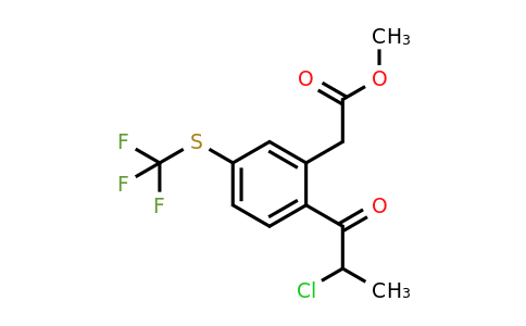 1805867-01-9 | Methyl 2-(2-chloropropanoyl)-5-(trifluoromethylthio)phenylacetate