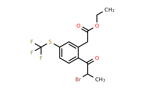 1805867-11-1 | Ethyl 2-(2-bromopropanoyl)-5-(trifluoromethylthio)phenylacetate