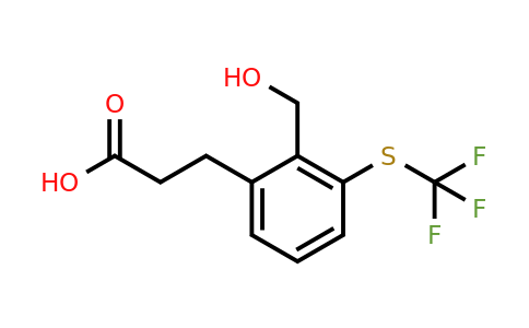 1805868-97-6 | 3-(2-(Hydroxymethyl)-3-(trifluoromethylthio)phenyl)propanoic acid
