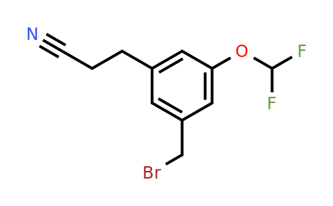1805869-08-2 | 3-(3-(Bromomethyl)-5-(difluoromethoxy)phenyl)propanenitrile