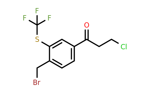 1805869-41-3 | 1-(4-(Bromomethyl)-3-(trifluoromethylthio)phenyl)-3-chloropropan-1-one