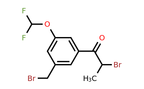 1805869-49-1 | 2-Bromo-1-(3-(bromomethyl)-5-(difluoromethoxy)phenyl)propan-1-one