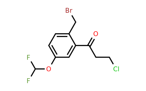 1805869-59-3 | 1-(2-(Bromomethyl)-5-(difluoromethoxy)phenyl)-3-chloropropan-1-one