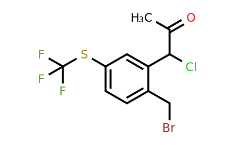1805869-72-0 | 1-(2-(Bromomethyl)-5-(trifluoromethylthio)phenyl)-1-chloropropan-2-one