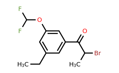1805872-97-2 | 2-Bromo-1-(3-(difluoromethoxy)-5-ethylphenyl)propan-1-one