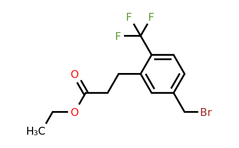 1805874-51-4 | Ethyl 3-(5-(bromomethyl)-2-(trifluoromethyl)phenyl)propanoate