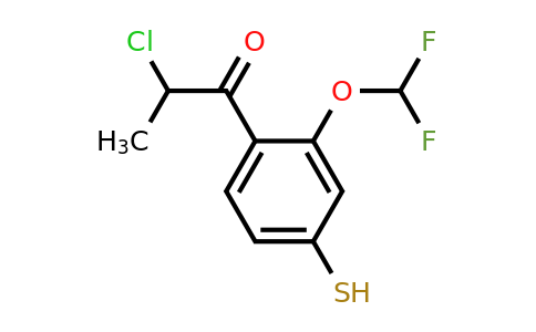 1805875-11-9 | 2-Chloro-1-(2-(difluoromethoxy)-4-mercaptophenyl)propan-1-one