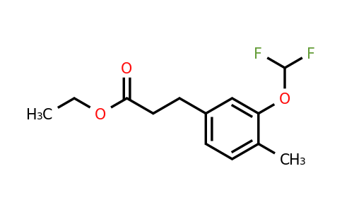 1805875-28-8 | Ethyl 3-(difluoromethoxy)-4-methylphenylpropanoate