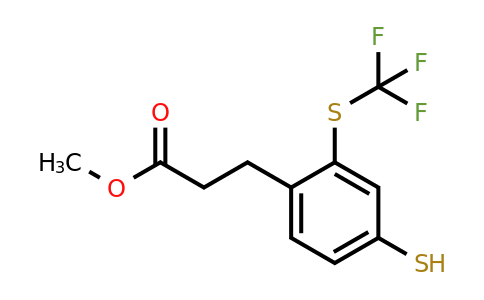 1805875-32-4 | Methyl 3-(4-mercapto-2-(trifluoromethylthio)phenyl)propanoate