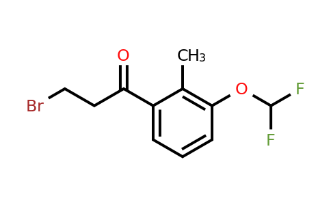 1805875-44-8 | 3-Bromo-1-(3-(difluoromethoxy)-2-methylphenyl)propan-1-one