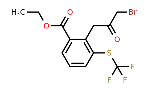 1805878-49-2 | Ethyl 2-(3-bromo-2-oxopropyl)-3-(trifluoromethylthio)benzoate