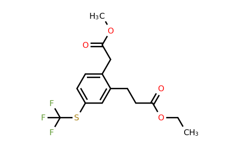 1805878-61-8 | Methyl 2-(3-ethoxy-3-oxopropyl)-4-(trifluoromethylthio)phenylacetate