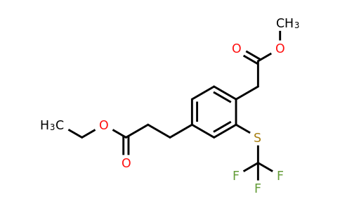 1805878-66-3 | Methyl 4-(3-ethoxy-3-oxopropyl)-2-(trifluoromethylthio)phenylacetate