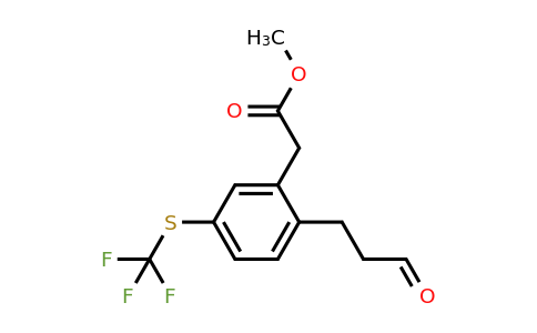 1805878-77-6 | Methyl 2-(3-oxopropyl)-5-(trifluoromethylthio)phenylacetate
