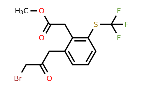 1805879-06-4 | Methyl 2-(3-bromo-2-oxopropyl)-6-(trifluoromethylthio)phenylacetate