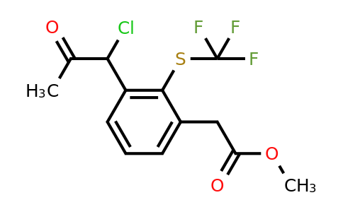 1805879-14-4 | Methyl 3-(1-chloro-2-oxopropyl)-2-(trifluoromethylthio)phenylacetate