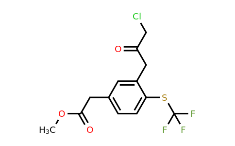 1805879-22-4 | Methyl 3-(3-chloro-2-oxopropyl)-4-(trifluoromethylthio)phenylacetate