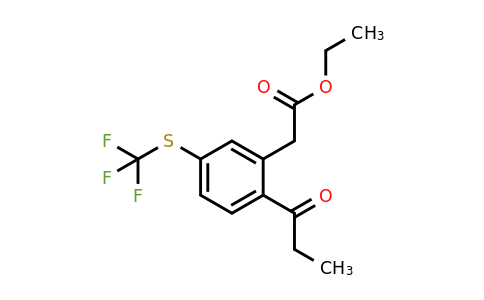 1805879-61-1 | Ethyl 2-propionyl-5-(trifluoromethylthio)phenylacetate