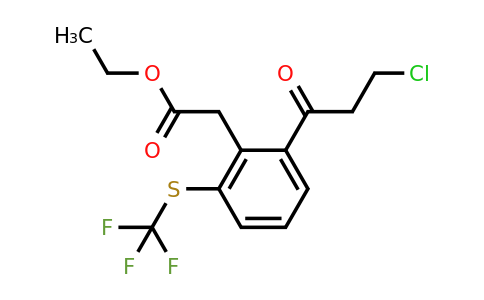 1805880-19-6 | Ethyl 2-(3-chloropropanoyl)-6-(trifluoromethylthio)phenylacetate