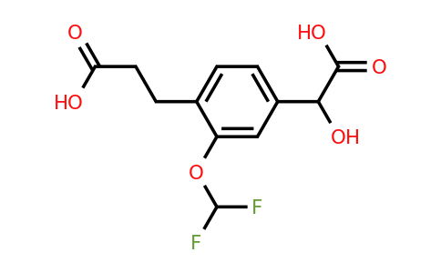 1805885-72-6 | 4-(2-Carboxyethyl)-3-(difluoromethoxy)mandelic acid