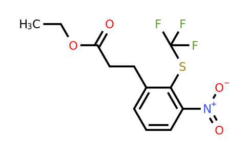 1805885-94-2 | Ethyl 3-(3-nitro-2-(trifluoromethylthio)phenyl)propanoate