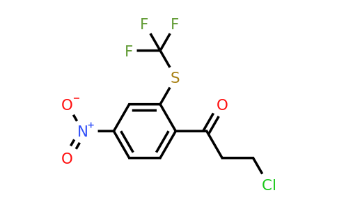 1805886-38-7 | 3-Chloro-1-(4-nitro-2-(trifluoromethylthio)phenyl)propan-1-one
