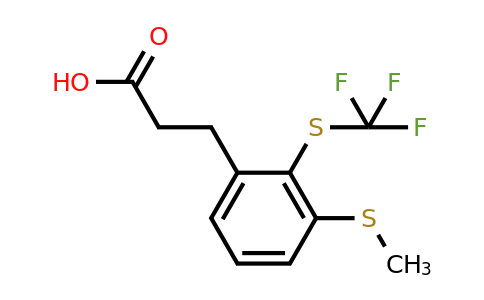 1805886-67-2 | 3-(3-(Methylthio)-2-(trifluoromethylthio)phenyl)propanoic acid