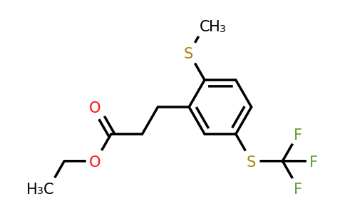 1805886-73-0 | Ethyl 3-(2-(methylthio)-5-(trifluoromethylthio)phenyl)propanoate