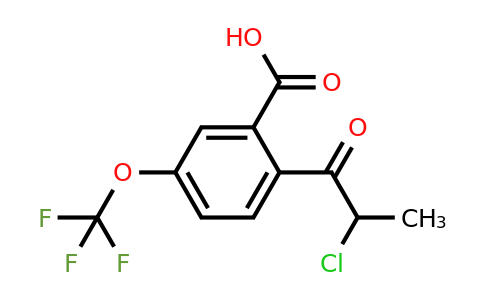 1805886-89-8 | 2-(2-Chloropropanoyl)-5-(trifluoromethoxy)benzoic acid