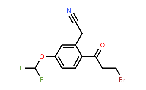 1805887-20-0 | 2-(3-Bromopropanoyl)-5-(difluoromethoxy)phenylacetonitrile