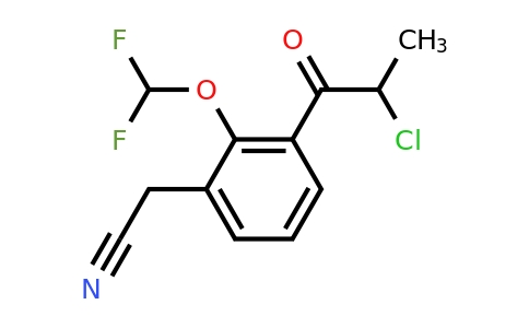 1805887-24-4 | 3-(2-Chloropropanoyl)-2-(difluoromethoxy)phenylacetonitrile