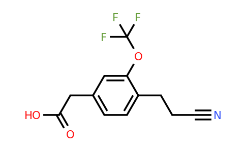 1805887-29-9 | 4-(2-Cyanoethyl)-3-(trifluoromethoxy)phenylacetic acid
