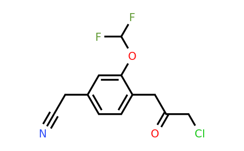1805887-32-4 | 4-(3-Chloro-2-oxopropyl)-3-(difluoromethoxy)phenylacetonitrile