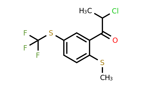 1805887-35-7 | 2-Chloro-1-(2-(methylthio)-5-(trifluoromethylthio)phenyl)propan-1-one
