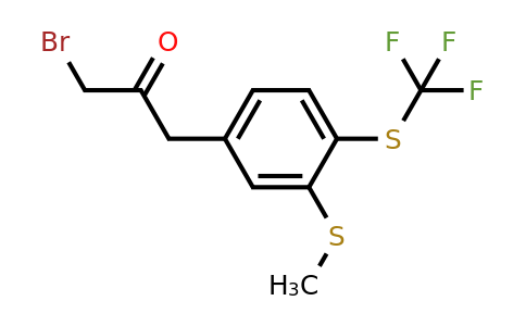 1805887-85-7 | 1-Bromo-3-(3-(methylthio)-4-(trifluoromethylthio)phenyl)propan-2-one