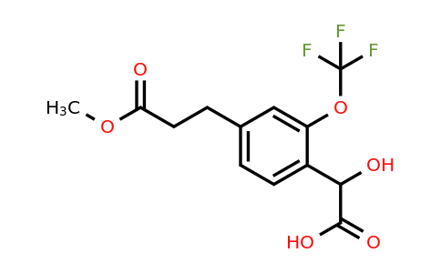 1805888-15-6 | 4-(3-Methoxy-3-oxopropyl)-2-(trifluoromethoxy)mandelic acid