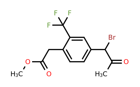 1805888-56-5 | Methyl 4-(1-bromo-2-oxopropyl)-2-(trifluoromethyl)phenylacetate