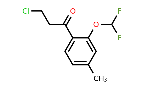 1805888-59-8 | 3-Chloro-1-(2-(difluoromethoxy)-4-methylphenyl)propan-1-one