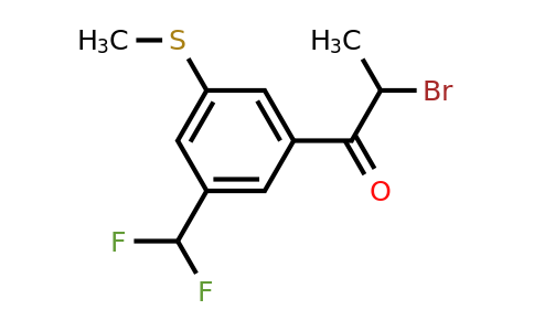1805888-79-2 | 2-Bromo-1-(3-(difluoromethyl)-5-(methylthio)phenyl)propan-1-one