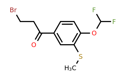 1805888-99-6 | 3-Bromo-1-(4-(difluoromethoxy)-3-(methylthio)phenyl)propan-1-one