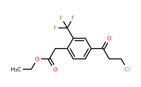 1805889-34-2 | Ethyl 4-(3-chloropropanoyl)-2-(trifluoromethyl)phenylacetate