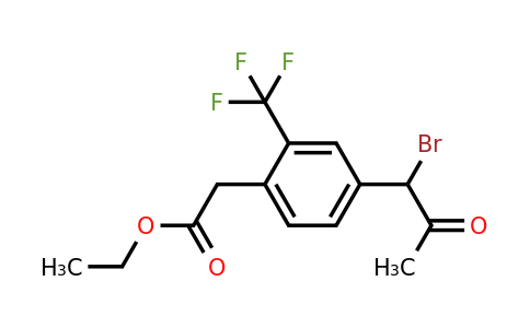 1805889-46-6 | Ethyl 4-(1-bromo-2-oxopropyl)-2-(trifluoromethyl)phenylacetate