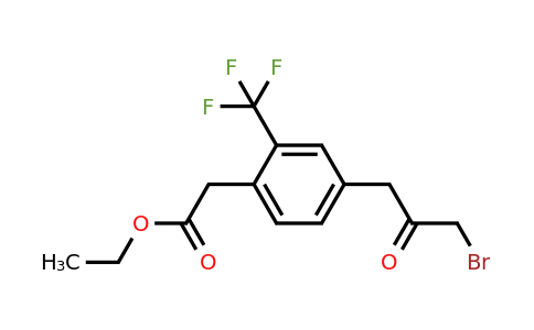 1805889-51-3 | Ethyl 4-(3-bromo-2-oxopropyl)-2-(trifluoromethyl)phenylacetate