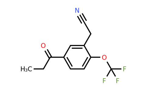 1805889-77-3 | 5-Propionyl-2-(trifluoromethoxy)phenylacetonitrile